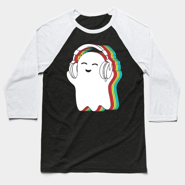 Music ghost Baseball T-Shirt by clingcling